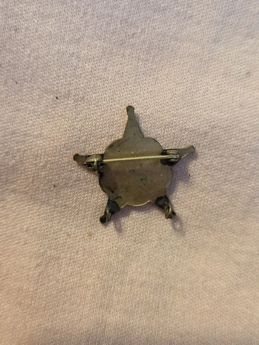 Vintage Methodist SS 5-Star Gold Tone Pin Sunday School Attendance Award
